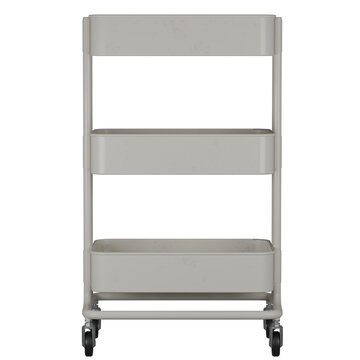 Plastic Trolley Three Tier Rolling Cart
