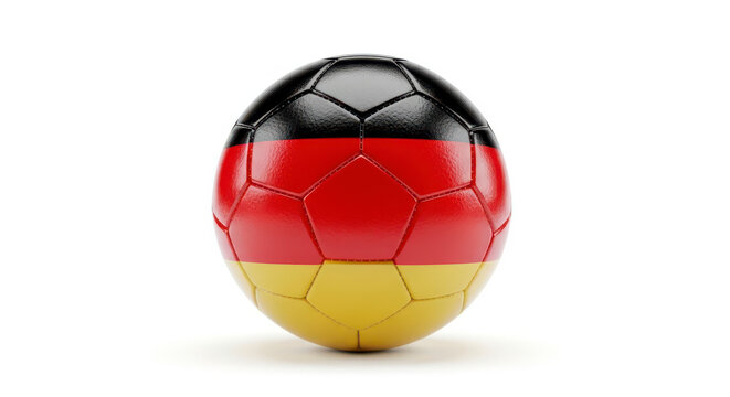 Soccer ball with german flag colors design