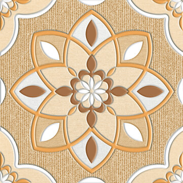 Elegant floral floor tile design pattern background for home decor