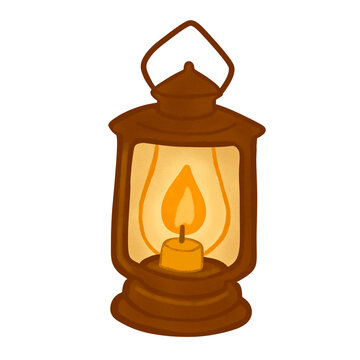 Vintage Lantern Illustration PNG Transparent Background