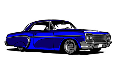 Naklejka premium Car print design for t shirt print, poster, sticker, background and other uses. Legend race. Road speed graphic print. Extreme racing. Full speed raci