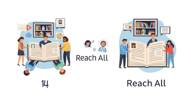 Diverse Team Reading Newspaper, Information Sharing, Knowledge Exchange, Business Communication