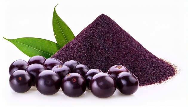 fresh acai fruit isolated on white background white background cut out