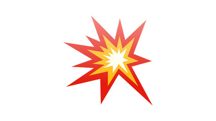 Fototapeta premium Explosion Burst Comic Boom Icon Vector Illustration Isolated on White Background for Graphic Design Elements