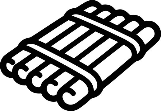 Pan Flute Icon - Traditional Musical Instrument Vector Illustration