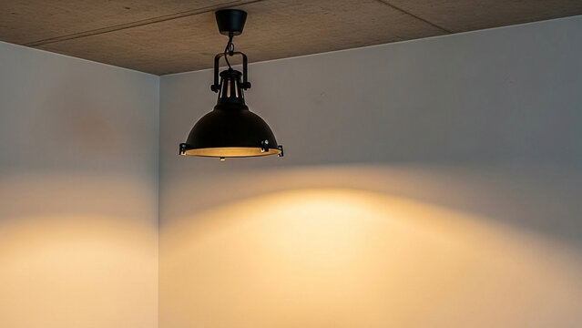 Modern Black Pendant Light Fixture with Warm Glow