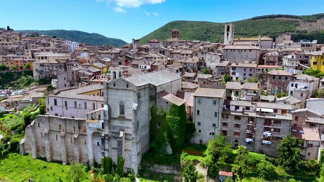 View of Narni, an ancient hilltown of Umbria, Italy