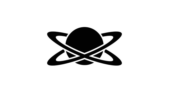 Abstract Atom Symbol Icon - Science, Technology, Energy Concept