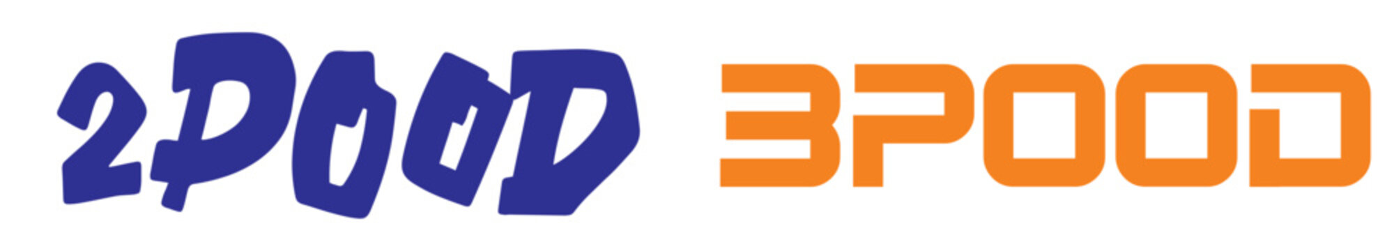 2pood and 3pood stylized text...