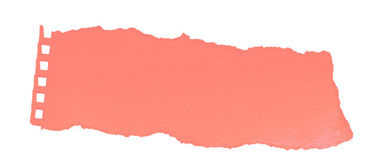 Obraz premium Abstract pink torn paper texture, scrap of paper for scrapbook collage, scrapbooking - a torn-off page from a spiral-bound notebook or notepad, isolated on transparent or white background png