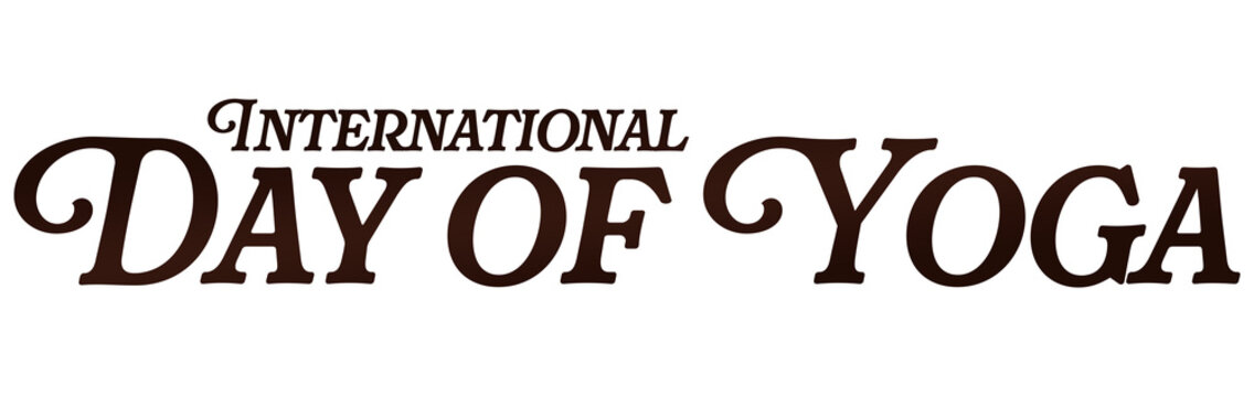 International Day of Yoga Transparent Background Text PNG