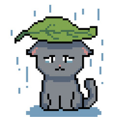Fototapeta premium Emoticon PNG images, cute cat emoticons, cat character emoticons, cat emoticons caught in the rain, latest emoticons, cute emoticons, pixel art style emoticons