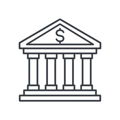Fototapeta premium Outline Finance & Money Icon – Bank