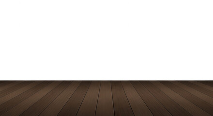 Fototapeta premium Wood deck floor with low black background and perspective lines