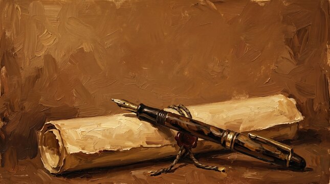 Timeless Writing Tools Pen and Parchment