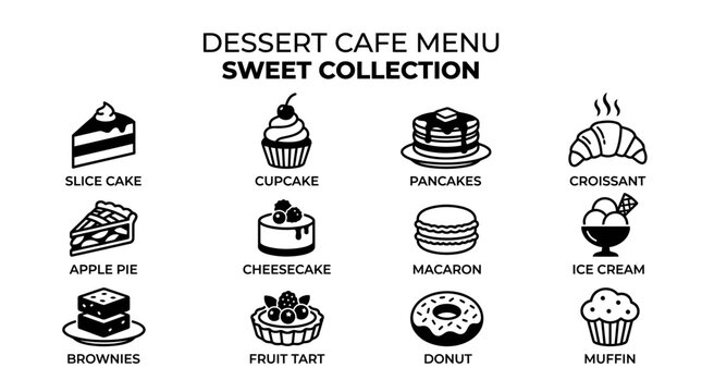 Dessert cafe menu displays sweet treats on 2026 May 27 evening
