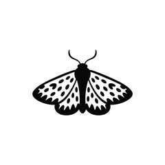 moth silhouette on white background insect black © ariyan