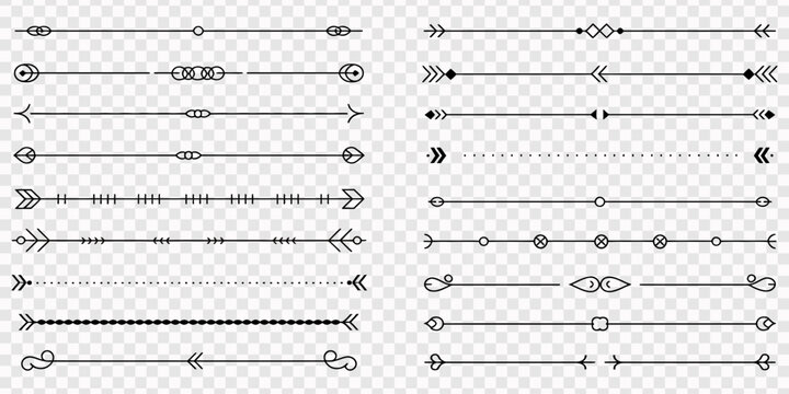 vector set of calligraphic elements, Set of decorative divider elements. Border florish collection. Vector, Vintage decorative lines. text dividers. Line border separators Vintage dividers. Vector