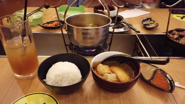 Fish Balls and Crab Balls Served With Rice Bowl