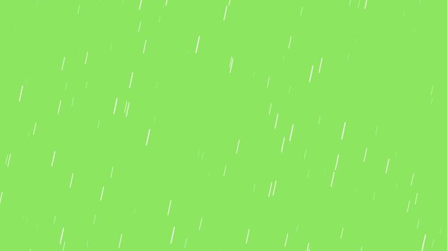 Gentle rain effect on a vibrant green background