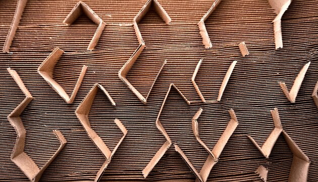 honeycomb cells of cardboard stiffening rib background