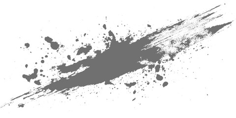 Obraz premium A minimalist black ink brush stroke sweeping in a smooth arc, with textured edges and fading bristle marks on a clean white texture background vector. 