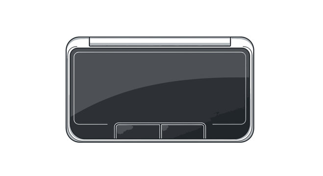 Modern Electronic Device with Blank Screen, Top View