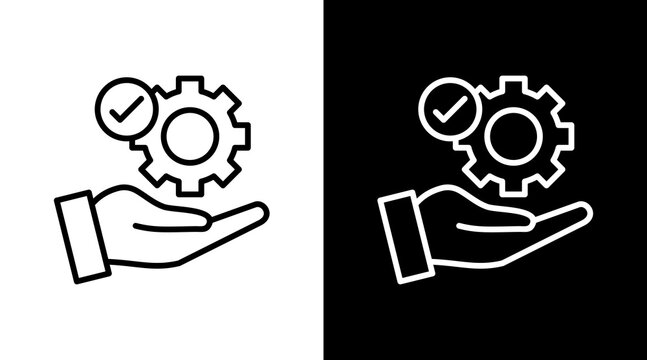 Responsibility Black White Icon Set Design 