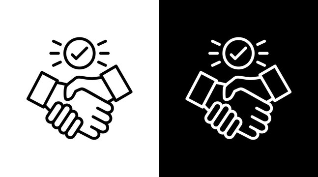 Reliability Black White Icon Set Design 