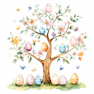 "P&acirc;ques Enchant&eacute;e - Arbre aux Oeufs Multicolores"