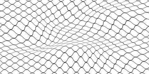 Curved net pattern. Seamless design for sportswear or equipment like soccer goals, volleyball nets, basketball hoops, hockey nets, and athletic gea © faisol