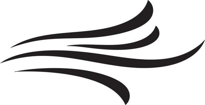 Black lines move quickly across the white space in a graphic illustration