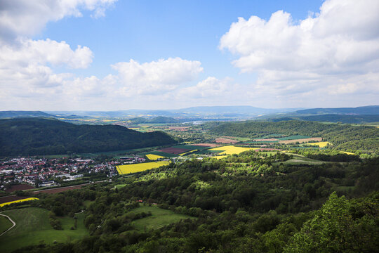 Panoramablick auf Wanfried und den hohen Mei&szlig;ner