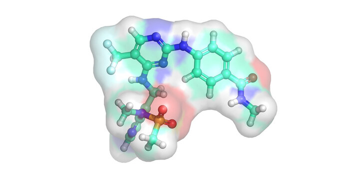 Defactinib, anticancer drug / focal adhesion kinase inhibitor for recurrent low grade serous ovarian cancer and solid tumors, 3D molecule 4K