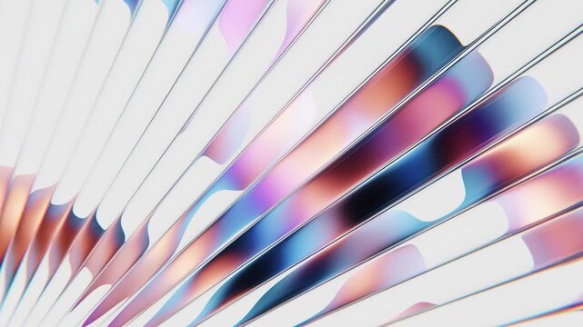 Bright glass reflection loop background with soft pastel rays