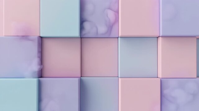 Soft pastel color block background with copy space, minimal geometric pattern, calming mood, subtle texture, light purple and pink hues, seamless design
