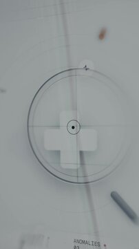 User interaction placing a target marker over the plus icon