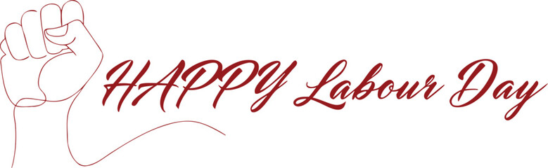 Labour day greeting with fist symbol © MOSTSHIMA