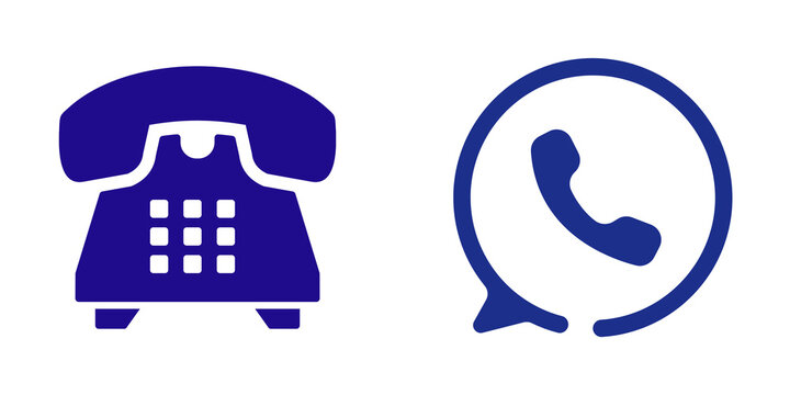 Communication icons: old phone and WhatsApp logo isolated on transparent background