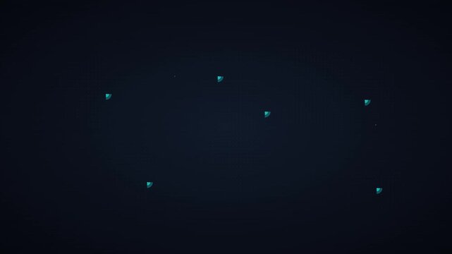 Professional Global Map Pulse Dot Connection Background