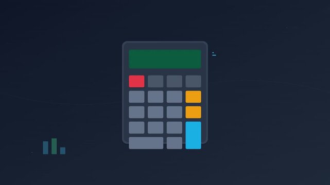 financial report calculator math accounting audit graphic