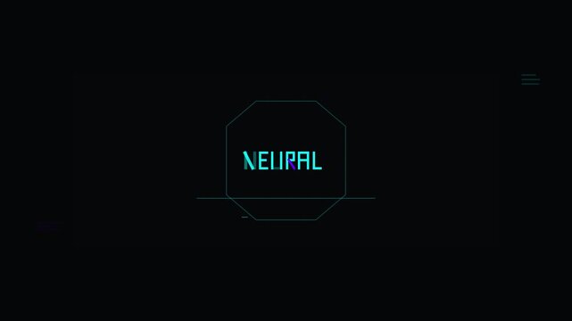 futuristic neural network digital intelligence display effect
