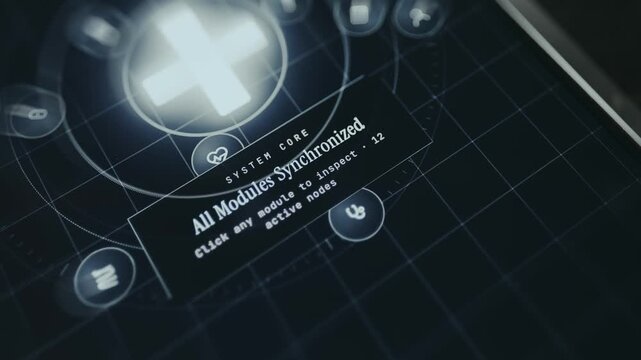 Medical icons arranged in a convenient quick-selection menu