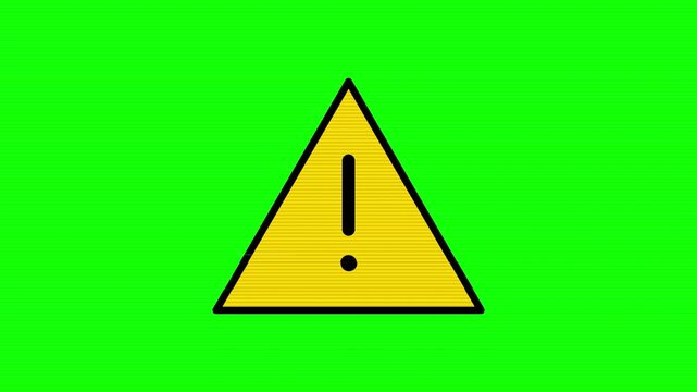 glitchy digital error warning green screen overlay icon