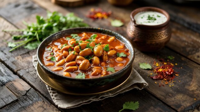 The iconic vegetarian dish of North Indian cuisine is Rajma Masala. This is a thick, hearty and incredibly popular homemade red bean curry.
