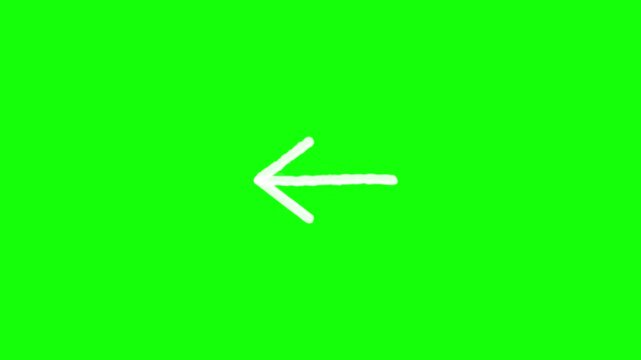 hand drawn arrow scribble style green screen animation