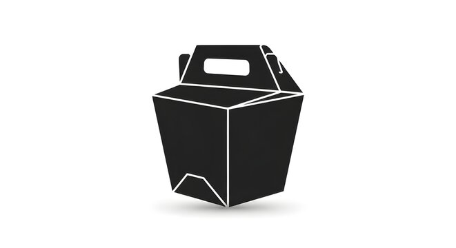 Cardboard Gable Food Box Silhouette Packaging Icon