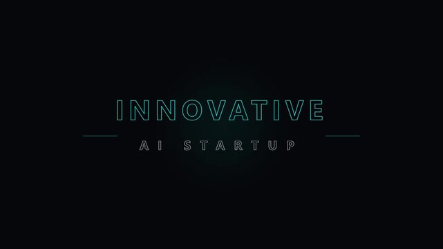 innovative ai startup brand identity text motion