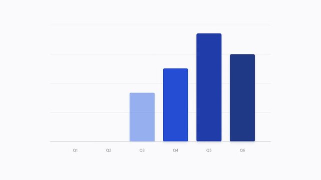modern business data growth bar chart animation