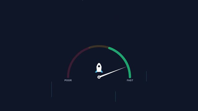 page load speed optimization rocket performance animation